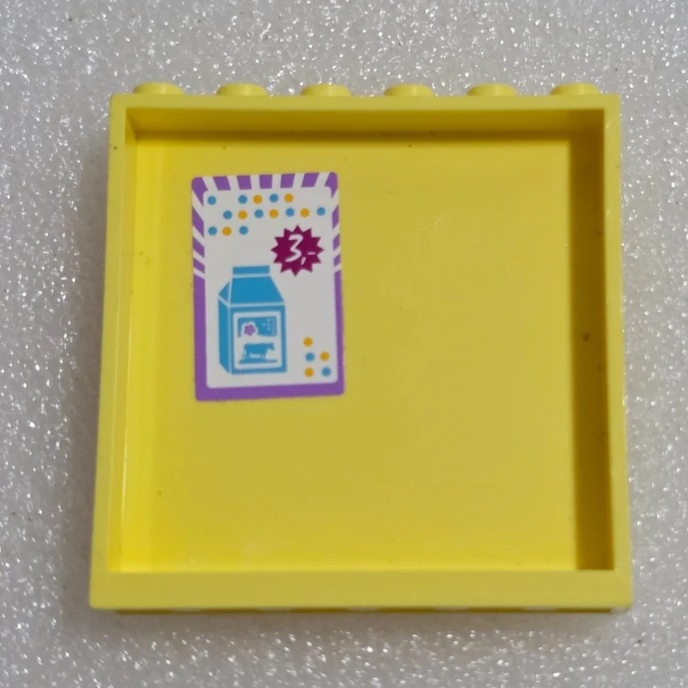 LEGO Panel 2013 Friends Heartlake High 41005 2x2 Milk Carton Replacement Yellow